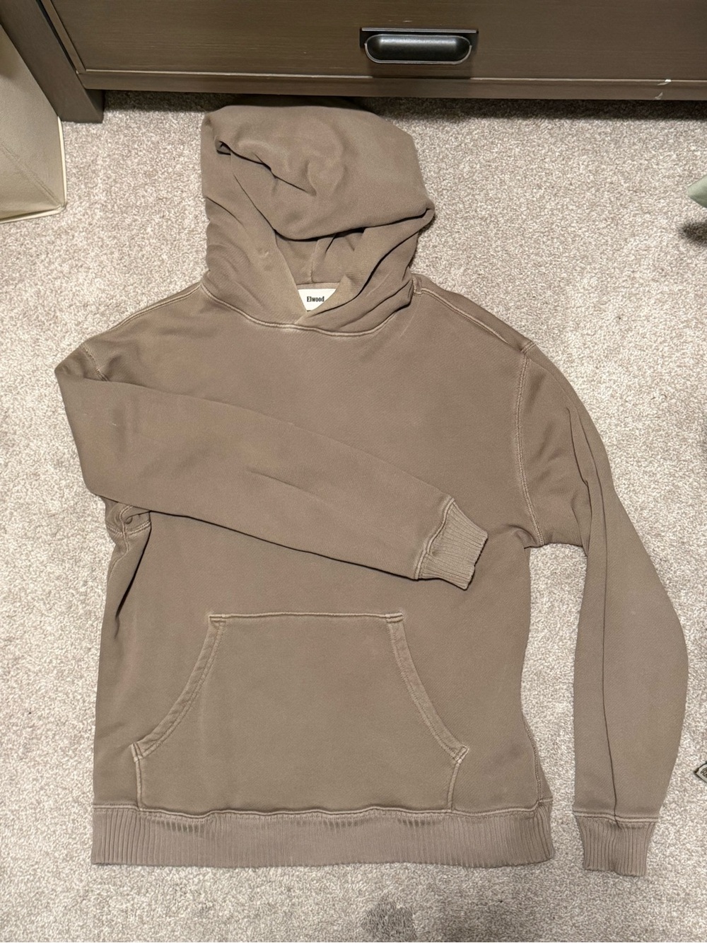 Men's Brown Pullover Hoodie - Casual Everyday Sweatshirt
